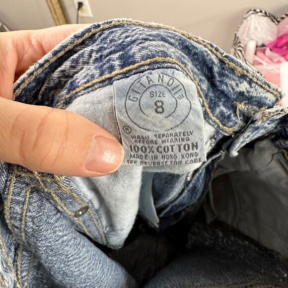 Vintage Gitano Tapered Leg Jeans Size 26 Acid Wash Skinny Leg High Rise - Picture 8 of 10